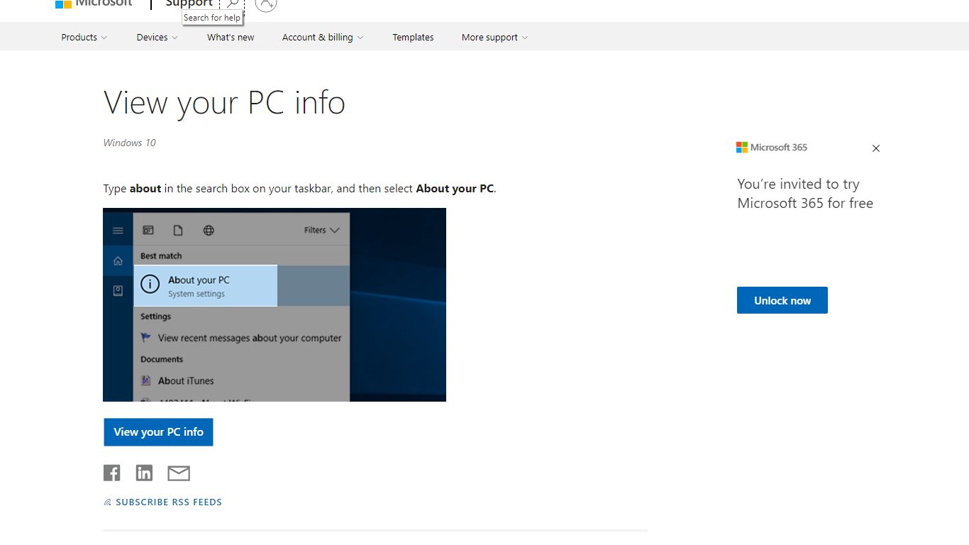 View your PC info - support.microsoft.com